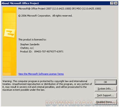 Microsoft Office Project 2007 Service Pack 2