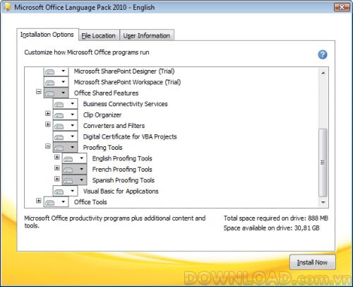 Microsoft Office Proofing Tools 2010 Service Pack 1 (32 bit)