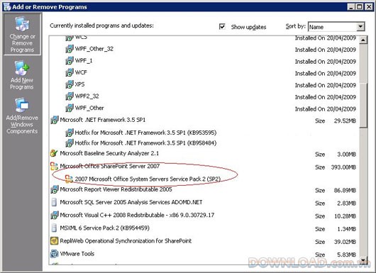 Microsoft Office Servers 2007 Service Pack 2 (64 bit)