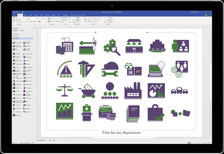 Microsoft Visio Standard chứa rất nhiều tính năng hữu ích