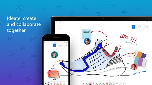 Microsoft Whiteboard là nơi hội tụ ý tưởng và teamwork