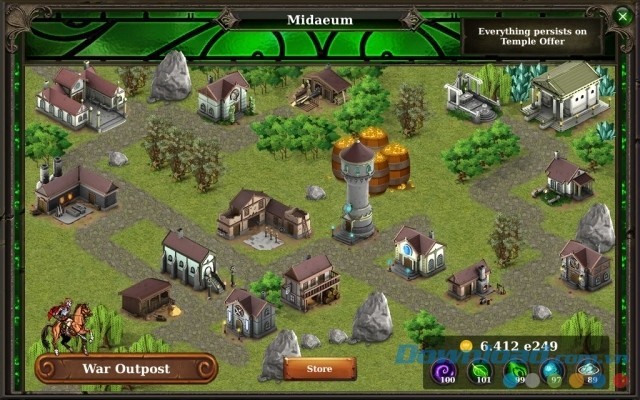 Xây dựng nhiều thứ trong game nhấp chuột miễn phí Midas Gold Plus cho máy tính