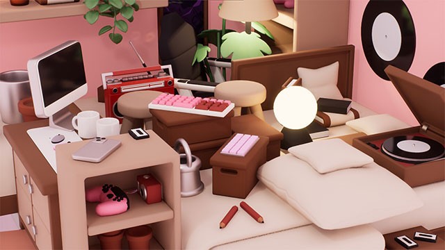 Thiết kế căn hộ ảo thư giãn cho streamer trong trò chơi sáng tạo MiDiO