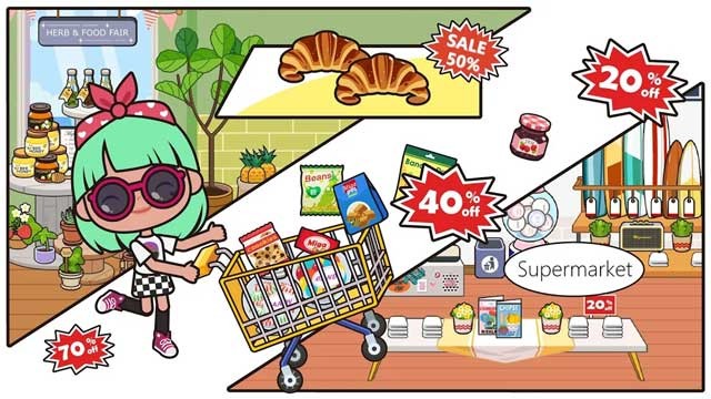Vào cửa hàng gia dụng của Miga Town: My Store để mua những món đồ cần thiết cho gia đình