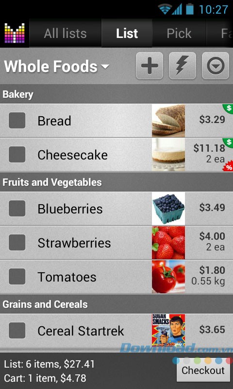 Mighty Grocery Shopping List for Android