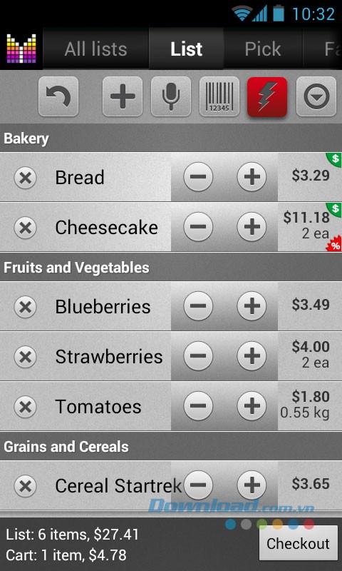 Mighty Grocery Shopping List for Android