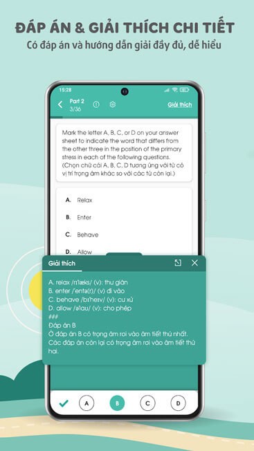 Đáp án & Giải thích chi tiết