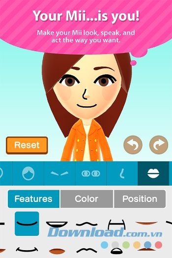 Tạo nhân vật Mii của bạn trên Miitomo