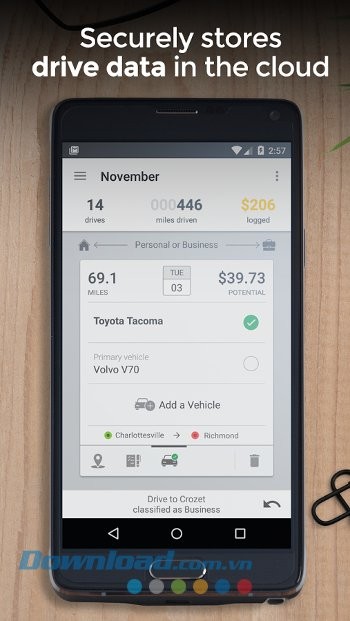 MileIQ đồng bộ dữ liệu lên đám mây