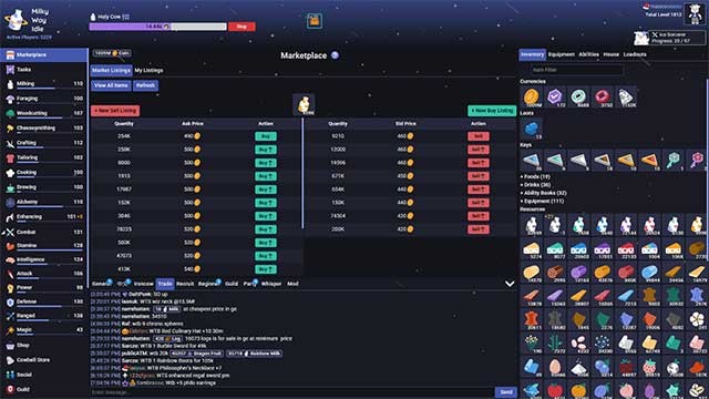 Tăng cường nhân vật thông qua việc thu thập, chế tạo và chiến đấu