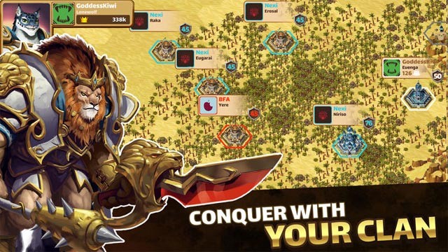 Chinh phục một vùng lãnh thổ rộng lớn với bang phái của bạn trong Million Lords