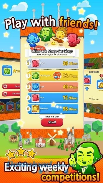 Cạnh tranh với game thủ toàn cầu trong Millionaire POP