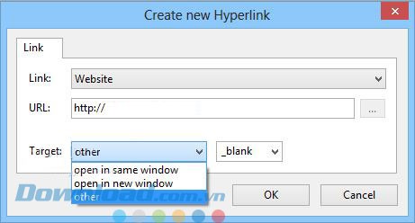 Chèn hyperlink vào bản đồ