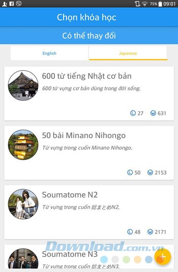 Chọn khóa học tiếng Nhật