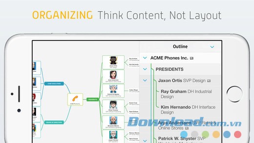 MindNode cho iOS sở hữu cơ chế sắp xếp nội dung thông minh