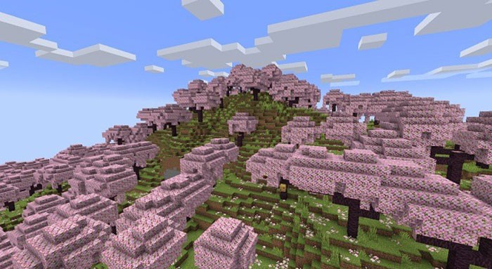 Cherry Grove là biome mới nhất được thêm vào bản cập nhật Minecraft 1.20 Trails and Tales