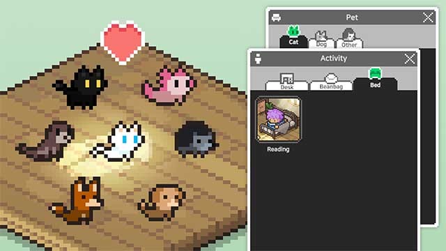 Bạn có thể tự do tùy chỉnh thú cưng, ngoại hình và hành động của nhân vật