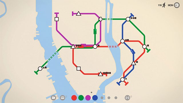 Thiết kế hệ thống tàu điện ngầm vòng quanh thành phố trong game Mini Metro