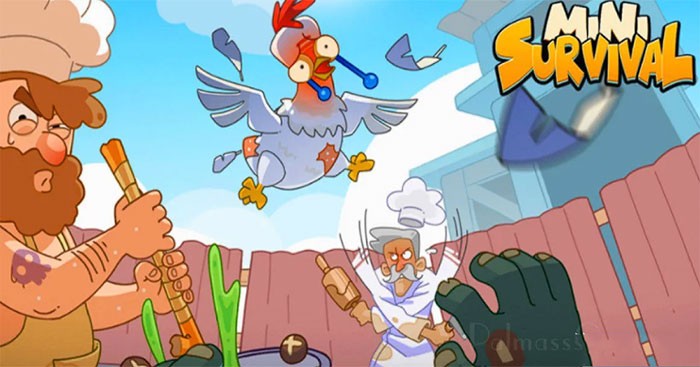 Bạn dấn thân vào một cuộc phiêu lưu chống lại zombie trong game Mini Survival: Zombie Fight