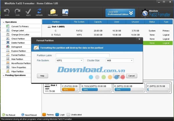 MiniAide Fat32 Formatter Home Edition