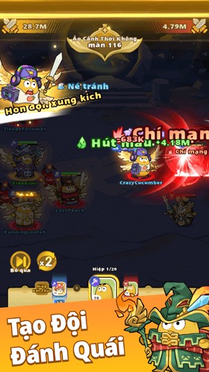 Tạo đội đánh quái