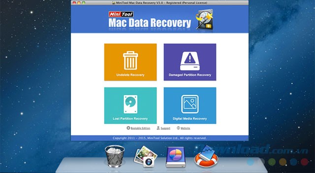 Giao diện phần mềm MiniTool Mac Data Recovery