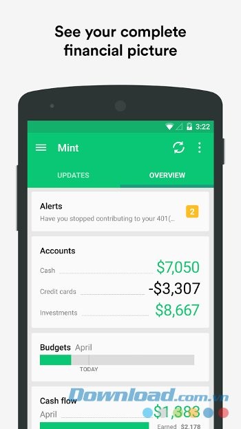 Nhận các báo cáo về tình trạng tài khoản với Mint