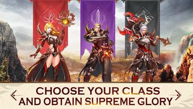 Chọn class nhân vật mà bạn yêu thích và chiến đấu để giành lấy vinh quang tối thượng