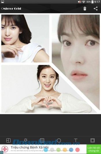 Ghép ảnh đơn giản với Mirror Grid
