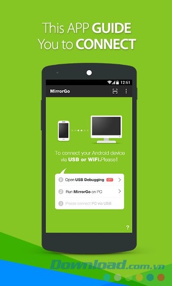 Hai cách kết nối của MirrorGo