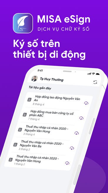 Chữ ký số trên di động