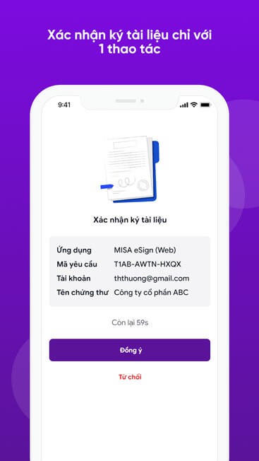 Xác nhận ký tài liệu