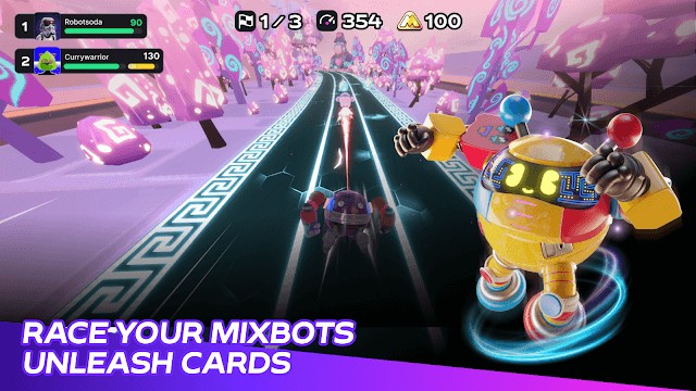 Đua cùng các MixBot, giải phóng thẻ bài của bạn trong game MixMob: Racer 1