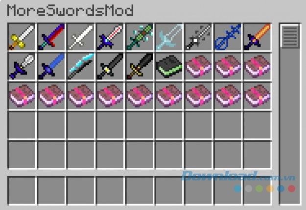 Mod cung cấp các loại kiếm