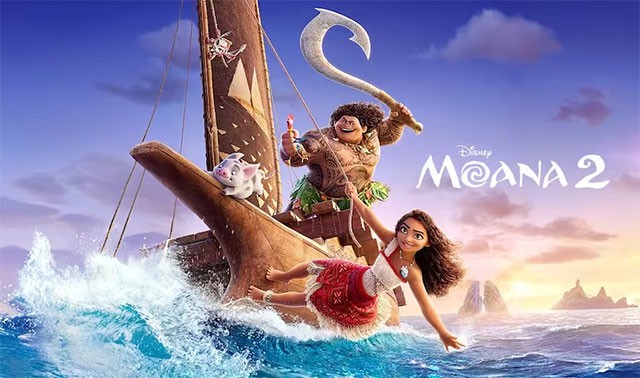 Poster phim hoạt hình Hành trình của Moana 2 chiếu rạp từ 29/11/2024