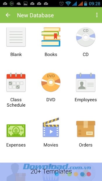 Tạo cơ sở dữ liệu trên MobiDB Database Designer