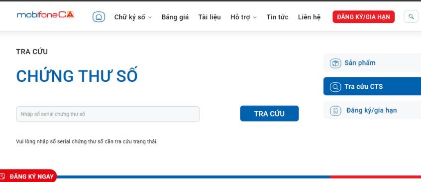 Tra cứu chữ ký số, chứng thư số nhanh chóng