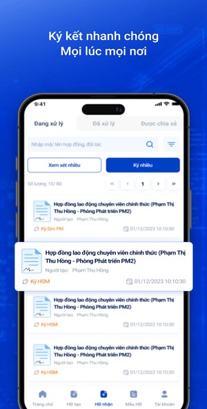 Ký kết nhanh chóng