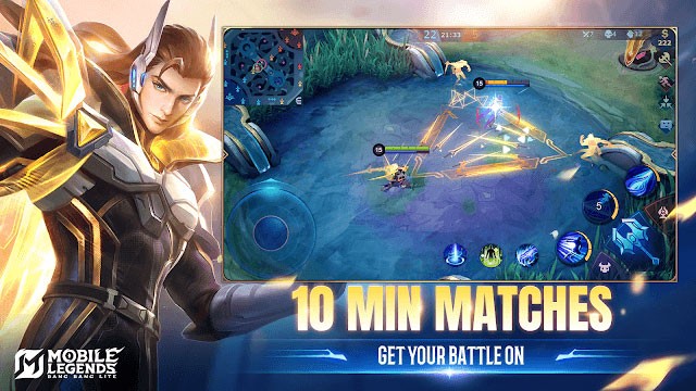 Ghép trận nhanh và tham gia trận chiến tổ đội kéo dài 10 phút trong Mobile Legends: Bang Bang Lite
