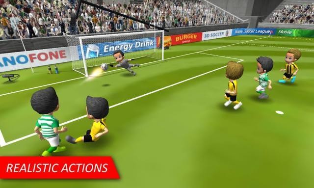 Trải nghiệm các hành động đá bóng chân thực trong game Mobile Soccer League