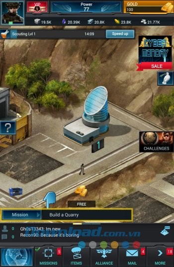 Đài quan sát trong game Mobile Strike