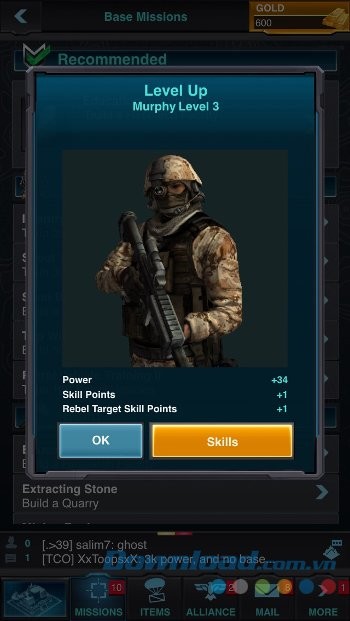 Lên cấp cho quân đội, công trình