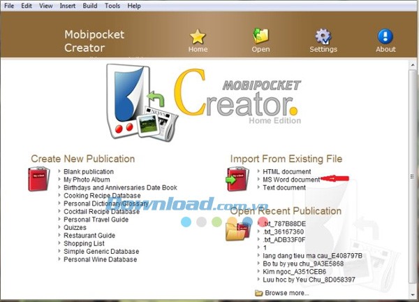 Mobipocket Creator Home Edition