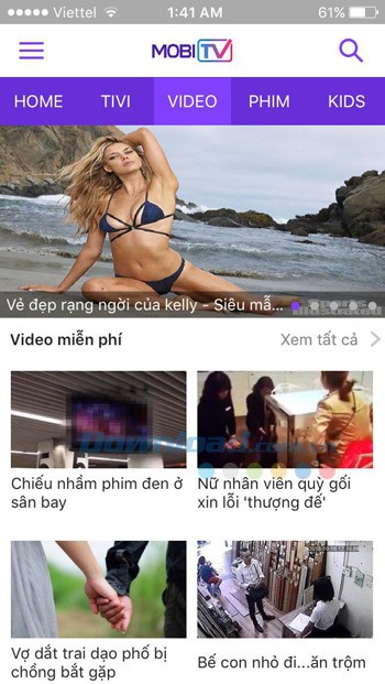 MobiTV tổng hợp vide, clip hot