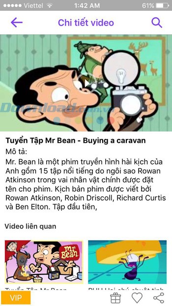 Chi tiết video phát trên MobiTV