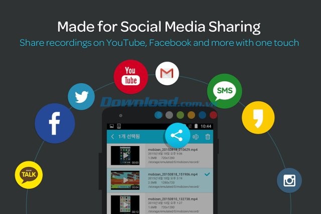 Quay và chia sẻ video dễ dàng với Mobizen cho Android