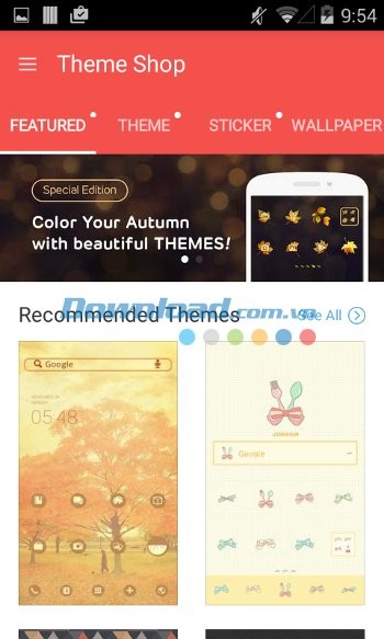 Cửa hành hình nền của LINE Launcher