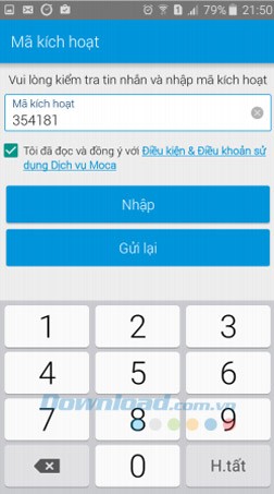 Nhập mã kích hoạt