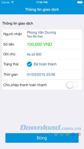 Thông tin giao dịch