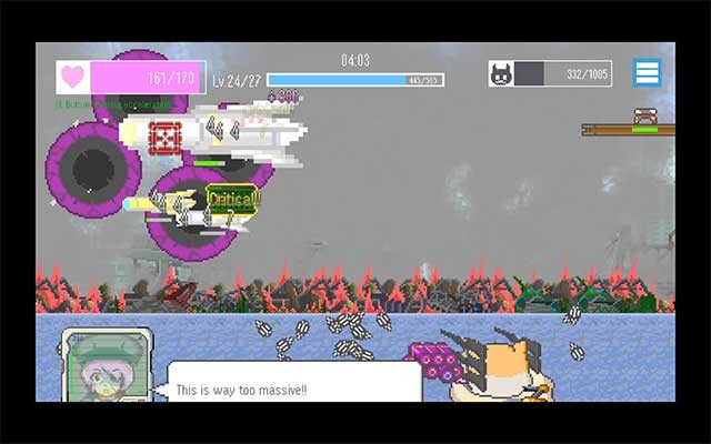 Giữ MOCHI-O bằng tay phải, nhắm vào kẻ thù và tấn công